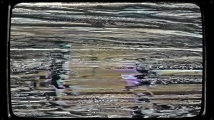 Aufkleber - abstract vintage tv screen with static effect