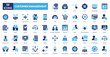 © Zero_wing - customer management fill icon set collection. account, agent, analytics, support, customer, data, email, rating, help, knowledge base
