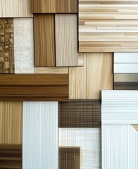 Leinwandbilder - Diverse Range of Wooden Panels in Rich Colors and Finishes Suitable for Classy Interior Design Applications : Generative AI