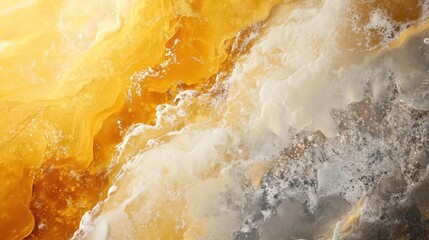 Poster - Abstract image of yellow and white water texture.