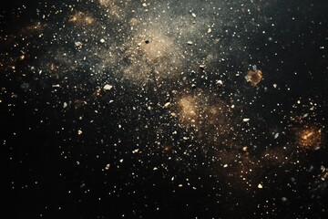 Canvas Print - Abstract cosmic background with scattered particles and nebulae, creating a dreamy, ethereal atmosphere.