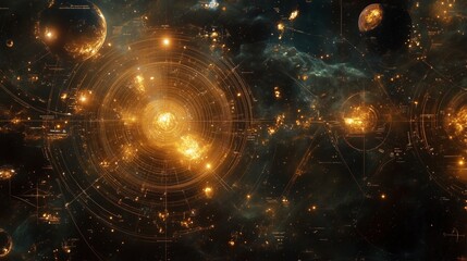 Wall Mural - star map, universe, starry sky
