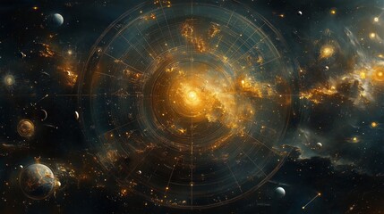 Wall Mural - the mystery of cosmic star maps