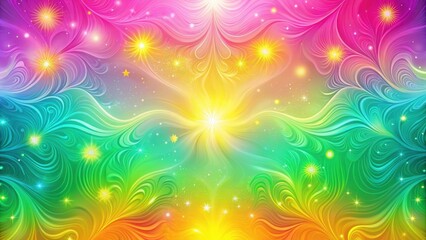 Wall Mural - celestial swirls of vibrant hues and shimmering stars a kaleidoscope of cosmic energy and radiant li