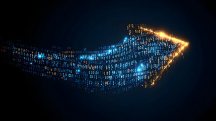 Data arrow growth, digital future