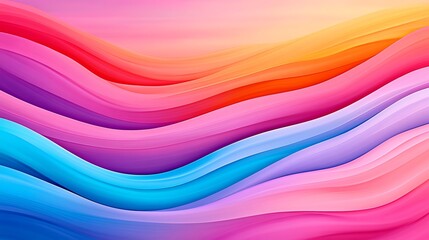 Poster - Abstract curves backdrop with bright colorful flowing paint for banner, presentation or background