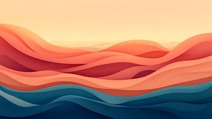 Poster - Abstract wavy layers gradient background ideal for website header or modern design presentation backdrop