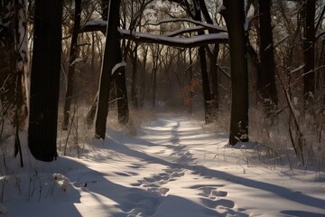 Wall Mural - winter in the forest