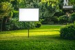 © DavidGalih | Dikomo. - The Versatility of Blank White Sign Stands in Green Spaces