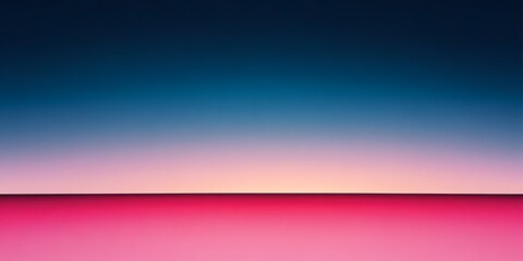 Wall Mural - Gradient Sunrise/Sunset Sky transitions from blue to pink with horizon line. Backdrop/Wallpaper use