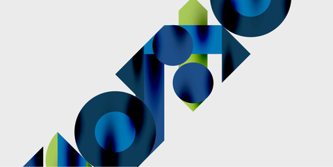 Wall Mural - Vibrant abstract background circles with smooth gradients, creating a dynamic and modern design. Ideal for creative, tech, or contemporary-themed projects