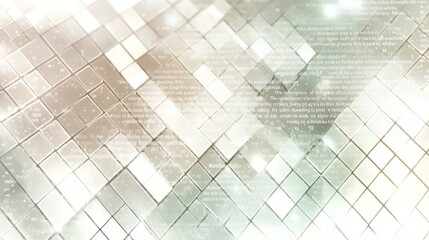 Abstract Technology Background with Squares and Data Overlay for Modern Design