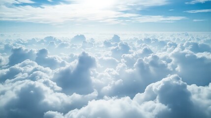 Wall Mural - beautiful white clouds in the sky
