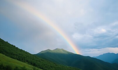 Wall Mural - Rainbow, with Chinese culture, reminiscing about beautiful times. Generative AI