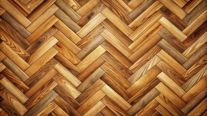 Aufkleber - Warm-toned Herringbone Wooden Flooring Texture  A Seamless Pattern for Design Projects