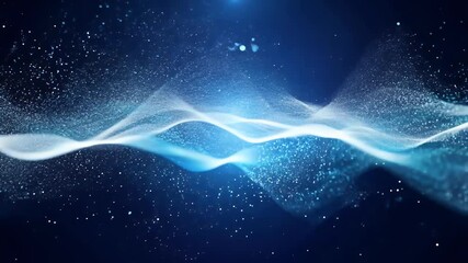 Wall Mural - Stunning 4K abstract animation featuring radiant glowing particles energetic light fluctuations looping seamlessly create mesmerizing cosmic space effect