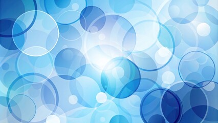 Aufkleber - Abstract Blue Circle Pattern Background Design for Presentations and Websites