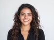© PooHPiN365 - A woman with long hair is smiling and wearing a black shirt. Generative AI