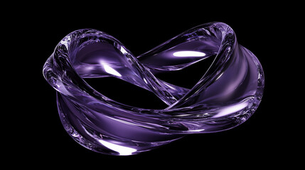 Wall Mural - Modern Abstract Background with a 3d rendered swirling glass