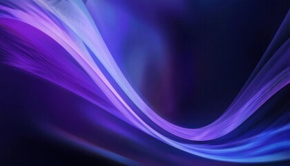 Poster - glowing purple abstract wave with smooth flowing lines in gradient light for modern design and digital art background