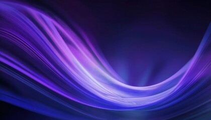 Fototapete - glowing purple abstract wave with smooth flowing lines in gradient light for modern design and digital art background