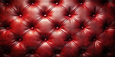 Aufkleber - Deep Crimson Leather Upholstery A Luxurious Textured Background of Rich Red Button Tufting Detail