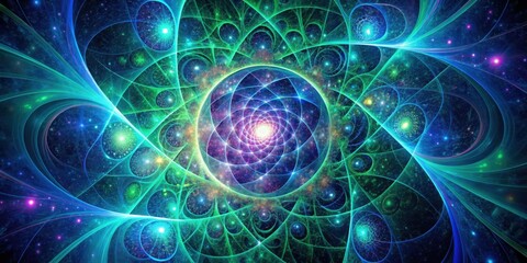 Wall Mural - abstract cosmic tapestry an intricate dance of celestial structures and energetic flows revealing a 