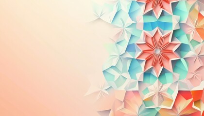 Sticker - Pastel Paper Flower Background