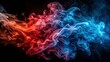 © Caitlin - Urban exploration yields dramatic fire photography: maroon and blue flames dance against a black backdrop, swirling in abstract smoke.