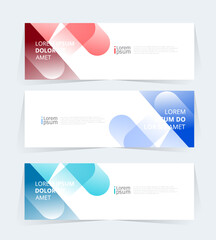 Wall Mural - geometric banner design with vector presentation template.