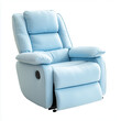 © Yung - Serene Sky Blue Recliner: A plush, sky blue recliner chair, crafted for ultimate comfort and relaxation, inviting you to unwind in style.