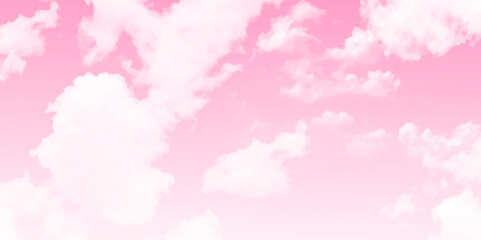 Wall Mural - the vast pink sky and clouds sky. vector illustration.