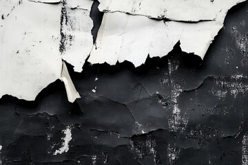 Aufkleber - Black And White Peeling Paint Texture Background