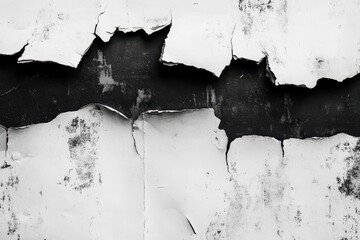 Aufkleber - Black And White Peeling Paint Texture Background