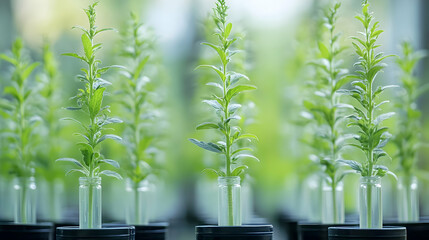 Wall Mural - Young plants in a greenhouse