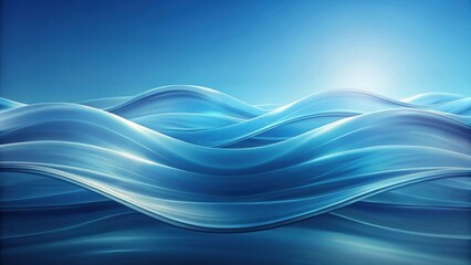Aufkleber - Serene Abstract Ocean Waves Under a Bright Sky, Evoking a Sense of Calm and Tranquility