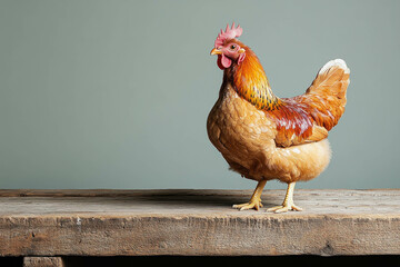 Wall Mural - Chicken On A White Background