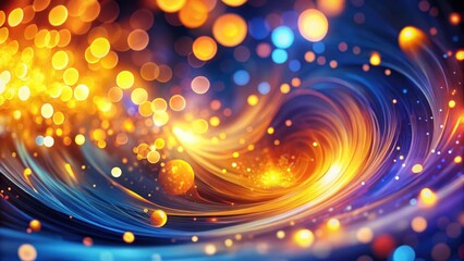 Wall Mural - A vibrant swirl of luminous energy, featuring a dynamic interplay of warm and cool hues, creates a captivating cosmic dance of light and motion.