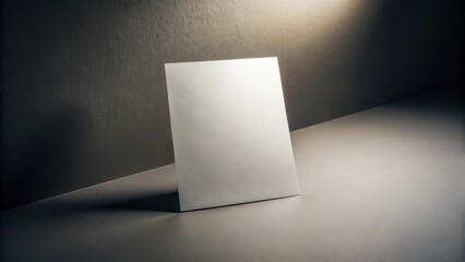 Aufkleber - Blank White Paper Mockup on Neutral Background, Ideal for Presentation or Design Showcase