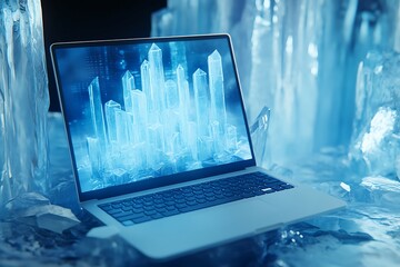 programming code on laptop screen. web development and coding concept.