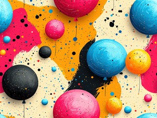 Wall Mural - Cartoon celebration abstract background texture pattern seamless