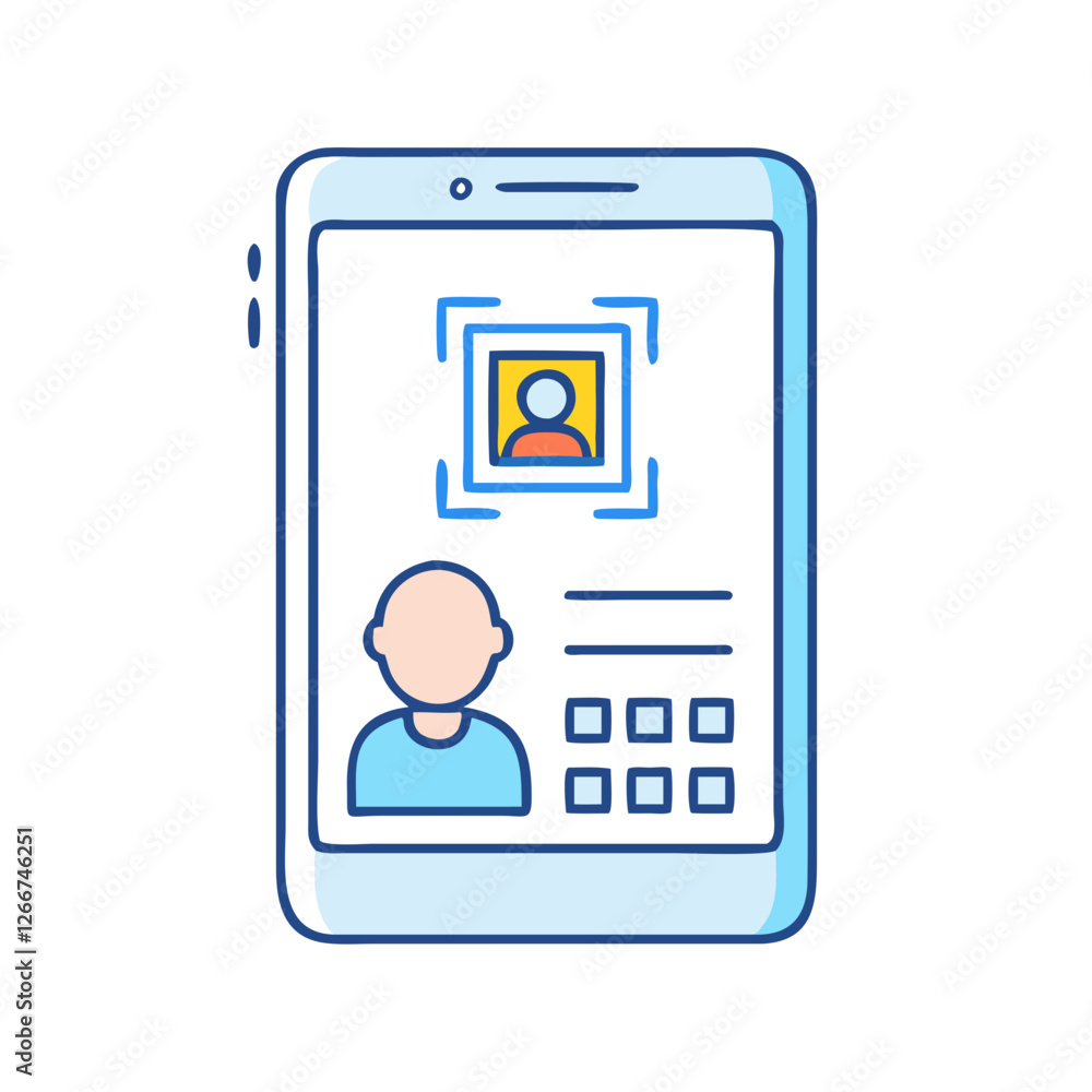 Vector de Stock qr code with profile picture icon, qr code with profile ...