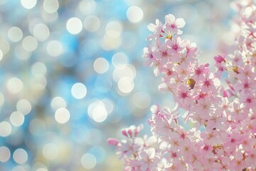 Wall Mural - A close-up view of a cluster of pink flowers