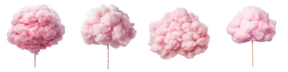 Wall Mural - mesmerizing abstract digital art featuring soft wispy pink clouds gently floating in a surreal dream