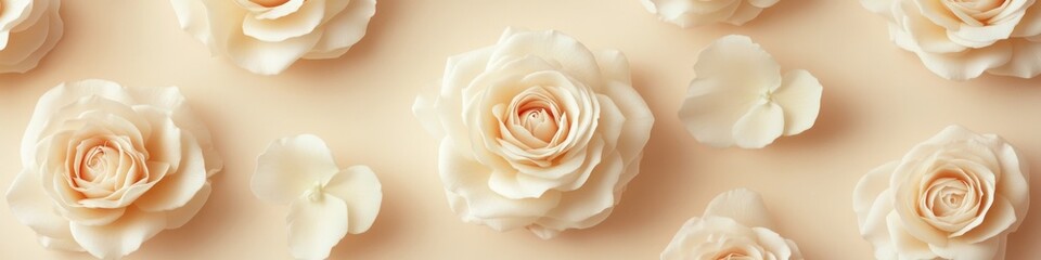 Poster - A detailed view of a bouquet of white roses