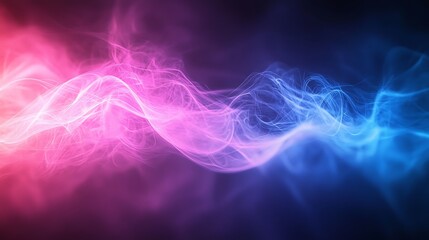 abstract pink blue smoke waves background design