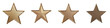© R Studio - Bronze star awards in various geometric shapes like triangle square circle and pentagonal forms representing different levels of achievement excellence and recognition