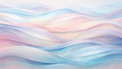 Aufkleber - Serene Pastel Waves An Abstract Study in Soft Hues and Gentle Curves