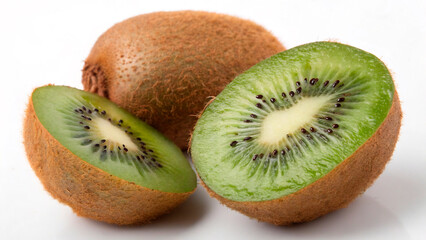 Poster - kiwi fruit on white background