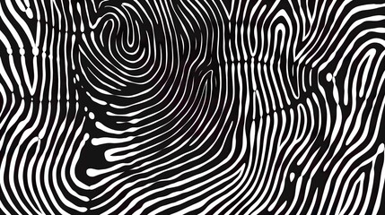 Wall Mural - Abstract Black and White Wave Art